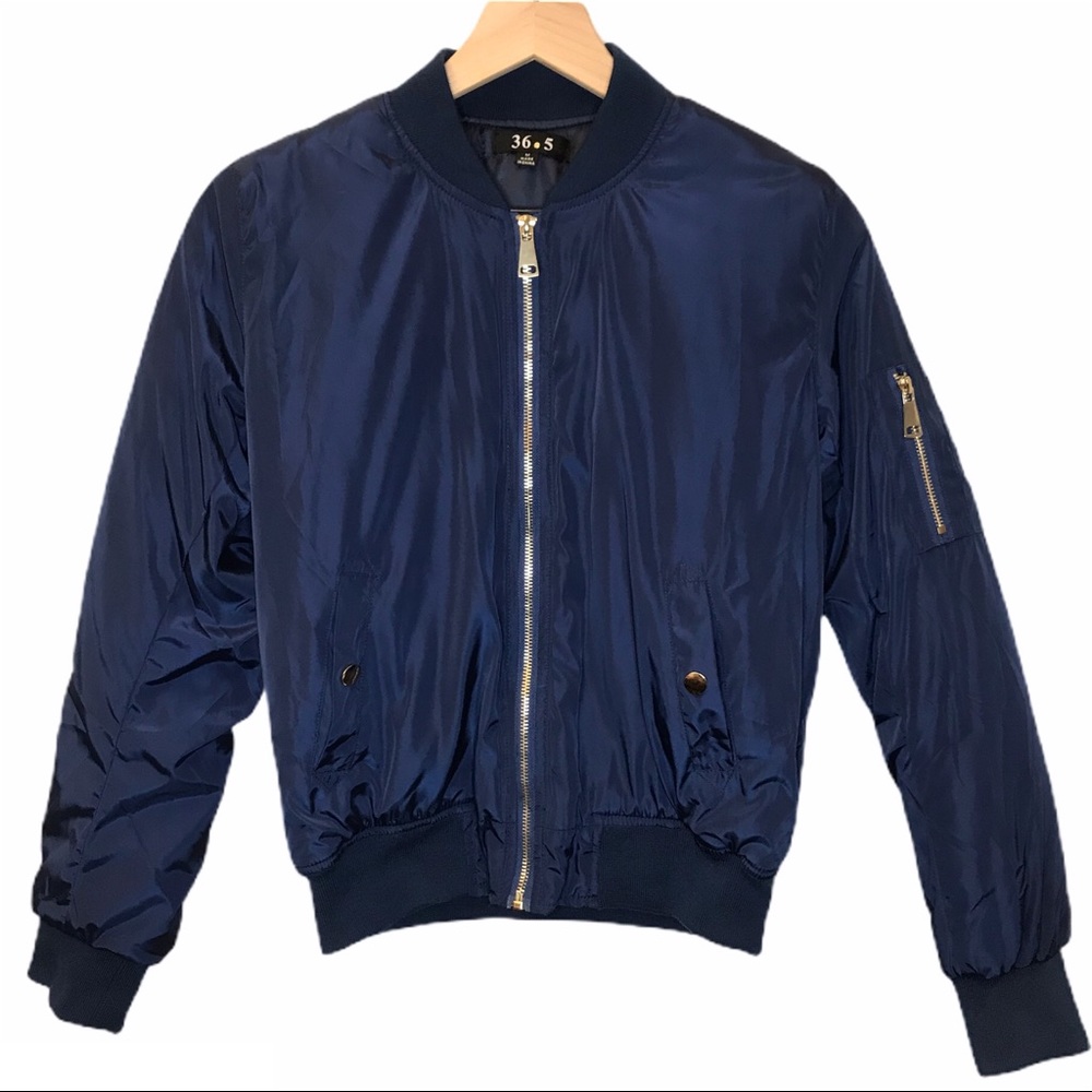 36.5 Navy Blue Bomber Jacket